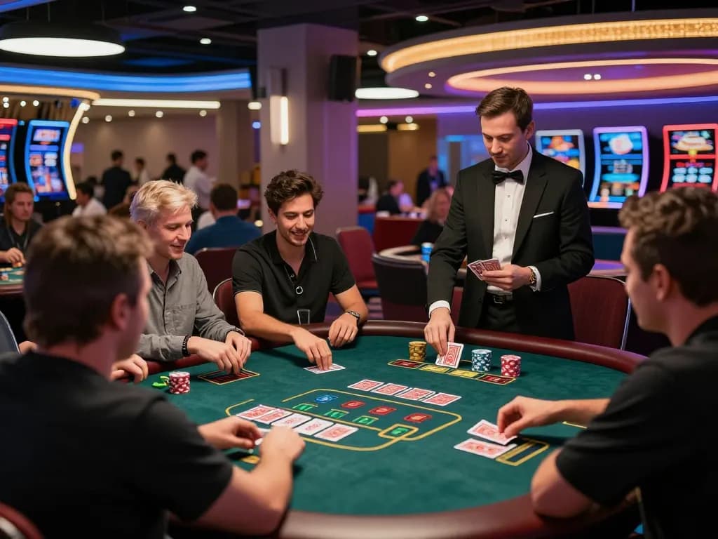 Engaging blackjack action at hitclub casino, with players focused on their strategic bets.