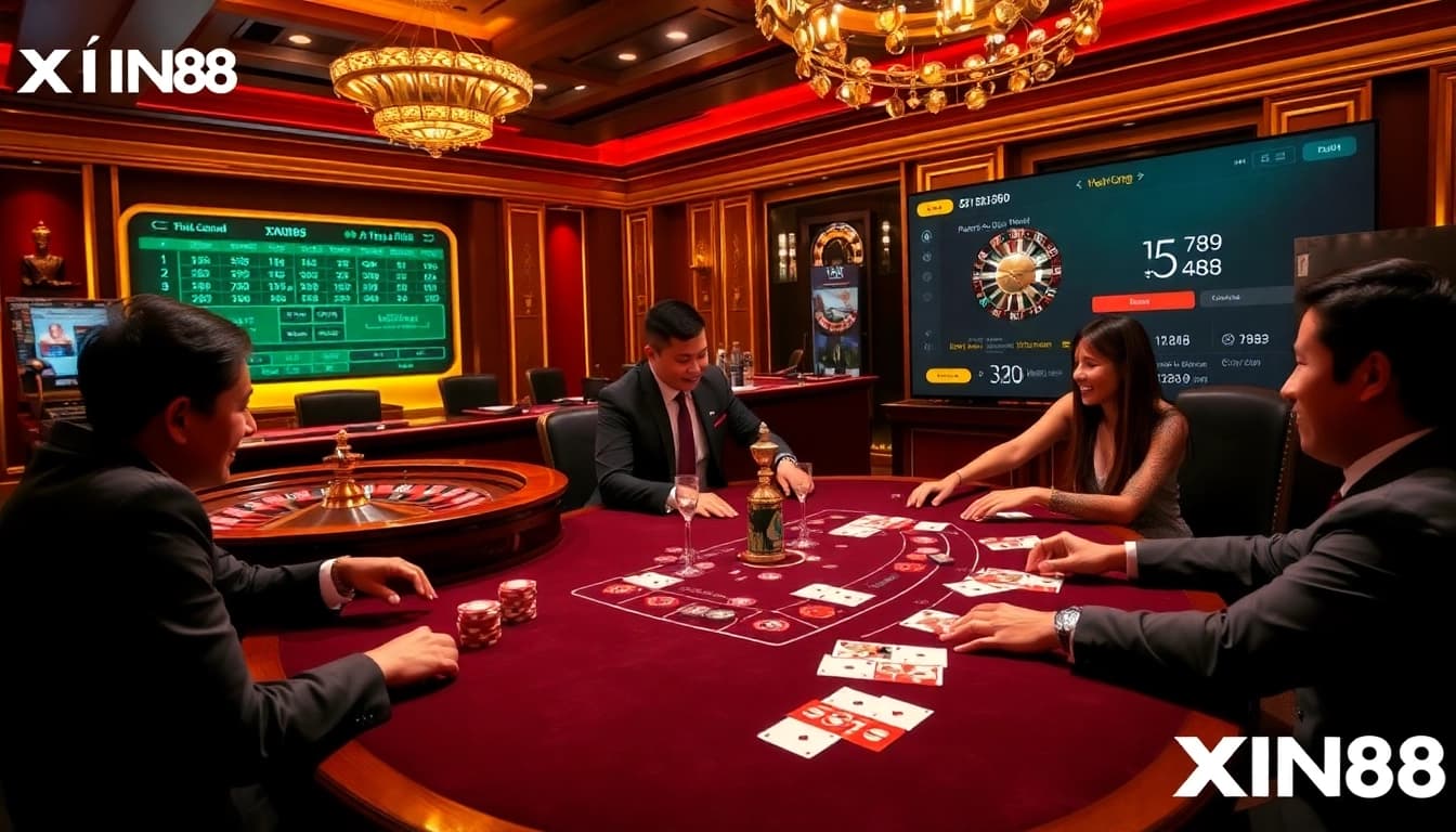 Experience the thrill of gambling at Nhà Cái XIN88 with high-stakes action at the poker table.