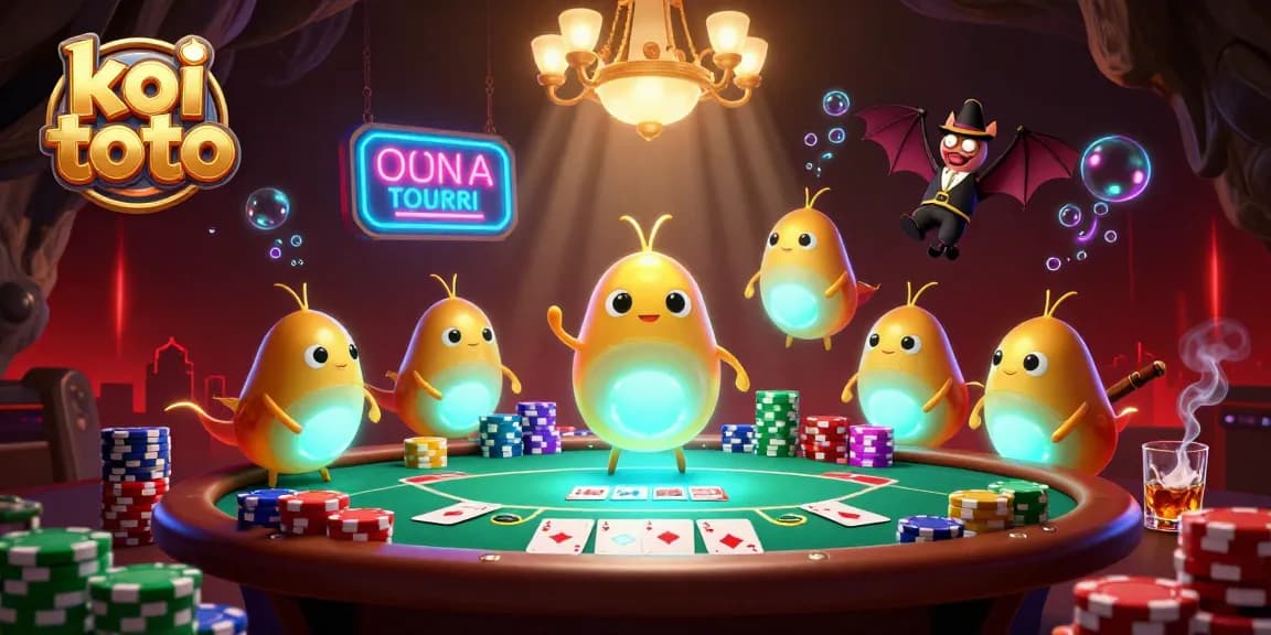 Experience thrilling gameplay at koi toto with a vibrant underground casino scene filled with glowworms.