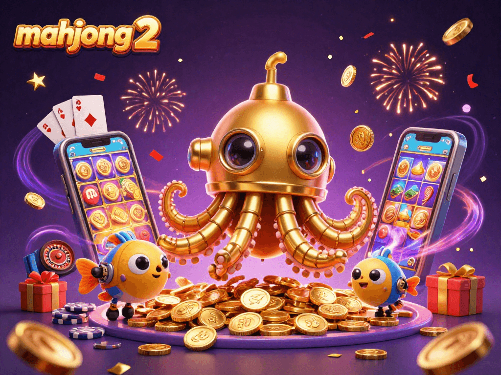 Experience the excitement of mahjong 2 with stunning visuals of a dynamic casino scene.