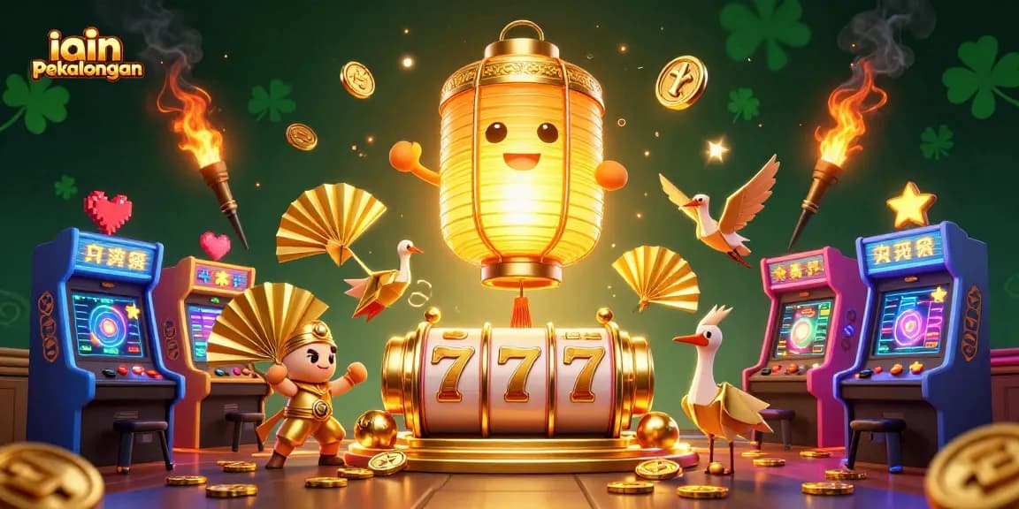 Engage in thrilling gameplay with IAIN Pekalongan as a glowing lantern spirit and lucky symbols illuminate the casino.