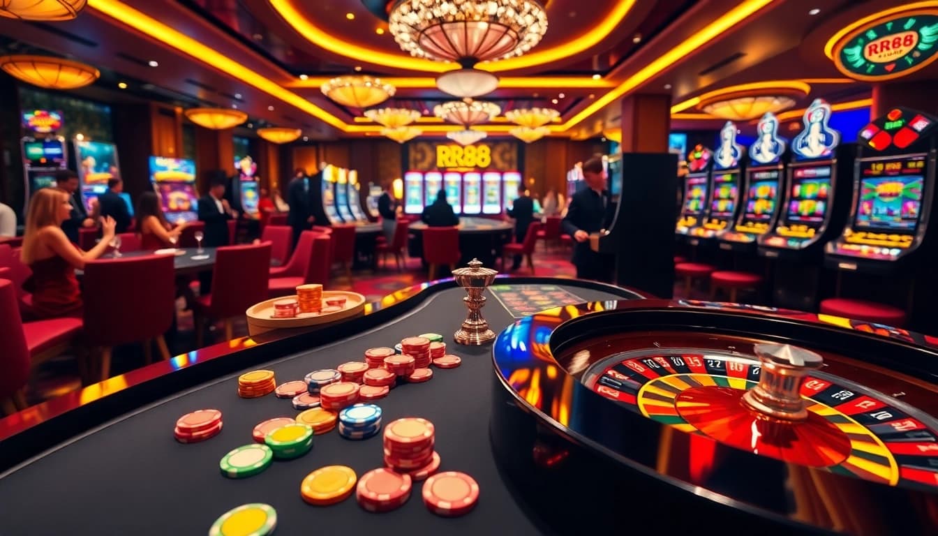 Experience the thrill of RR88 with vibrant casino games and engaging players in action.