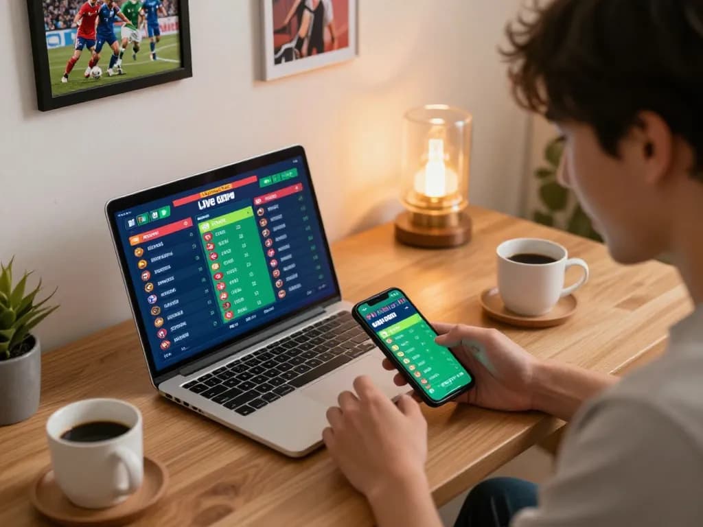 Placing bets on tip88 with excitement while enjoying a cozy home gaming atmosphere.