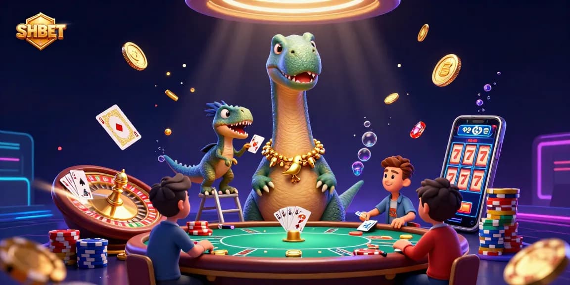 Engage in dynamic gameplay with SHBET's vibrant casino scene featuring unique characters and rich gameplay elements.