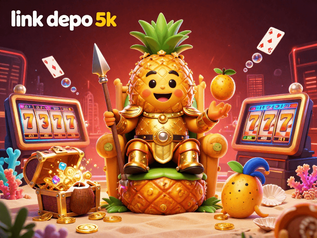 Engage with link depo 5k in a vibrant casino scene filled with dynamic gaming elements and rich detail.