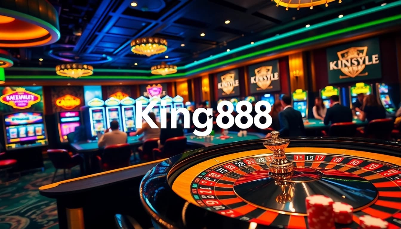 Experience the excitement of king88 with vibrant casino games and betting tables.