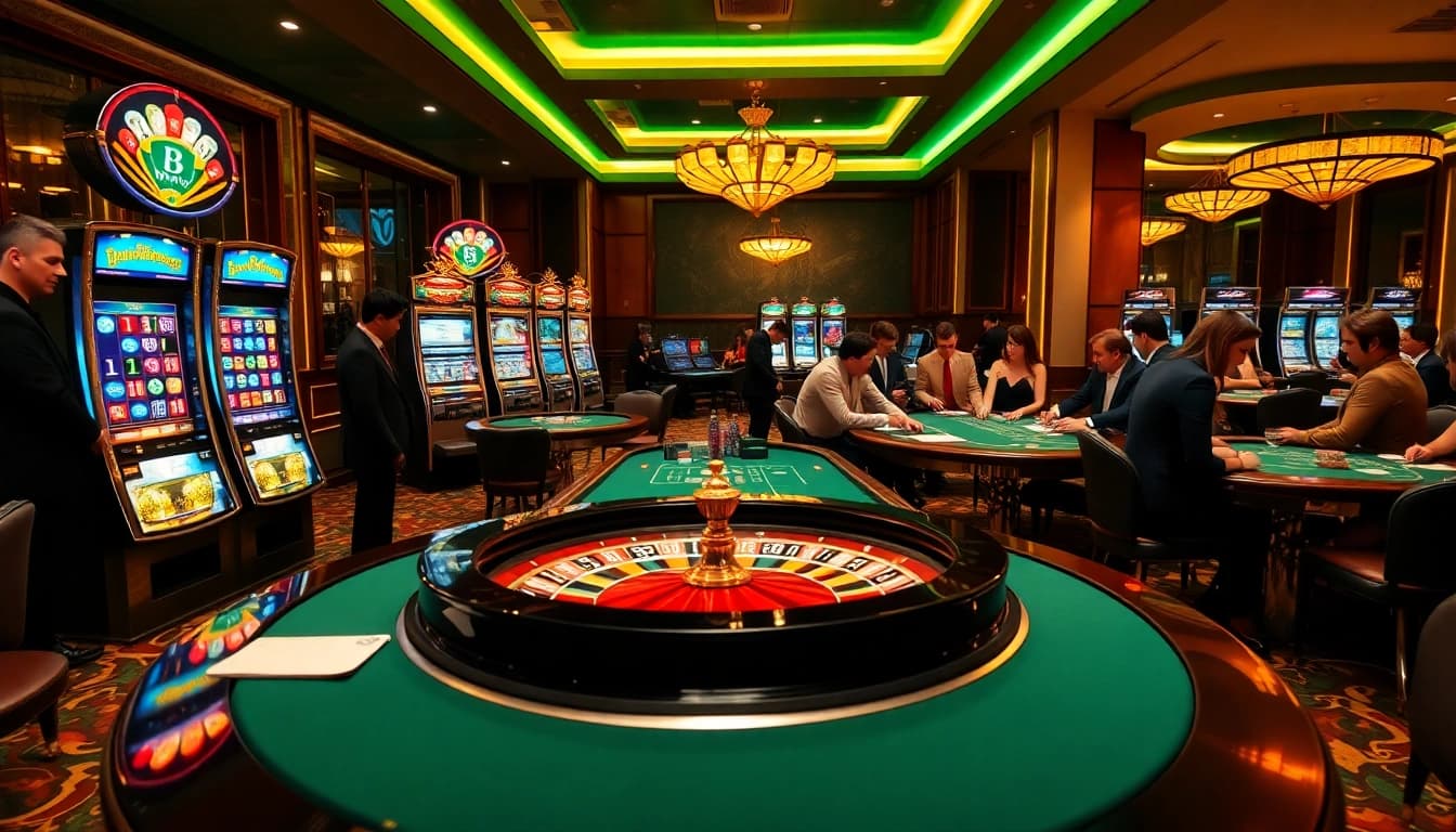 Experience the thrill of gamequeen at a luxury casino, featuring roulette, slots, and strategic gaming.