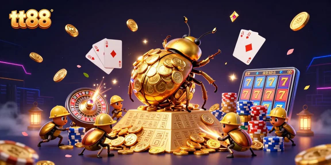 Experience the thrill of tt88 with vibrant gaming elements and dynamic characters in a casino adventure.