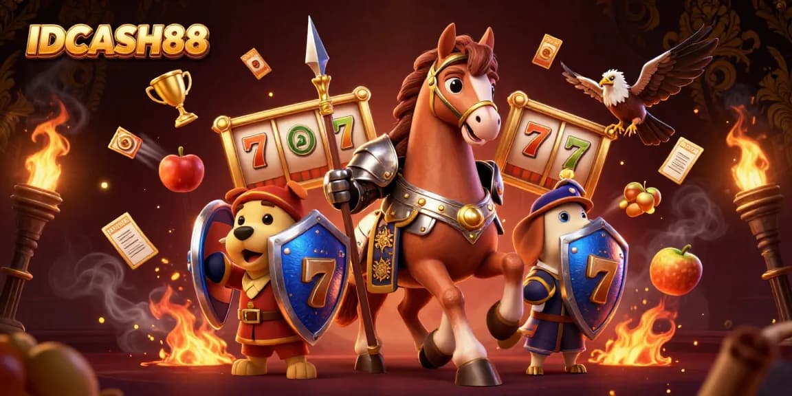 Engage with IDCASH88's dynamic gaming experience featuring epic slot adventure visuals.