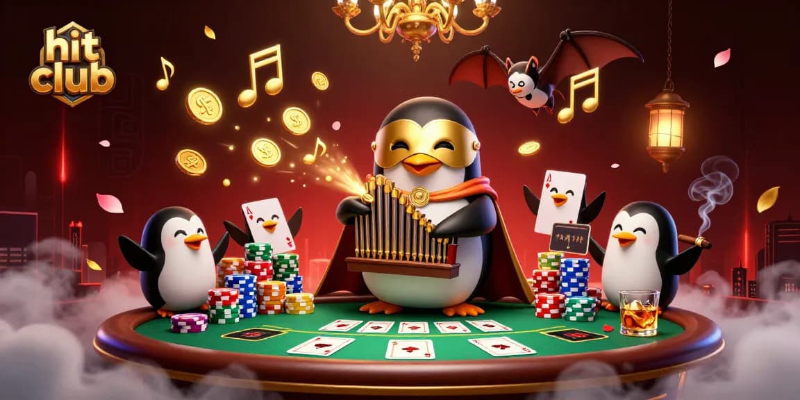Engage in gaming at hit club with a vibrant 3D casino scene filled with excitement and chance.