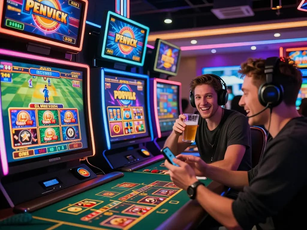 Engaged players enjoying 789win online casino gaming with vibrant visuals and exciting atmosphere.