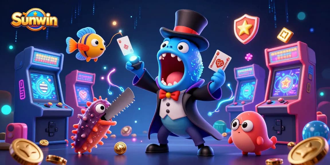 Win big at Sunwin gaming with magical 3D characters performing stunning tricks in an exciting casino atmosphere.