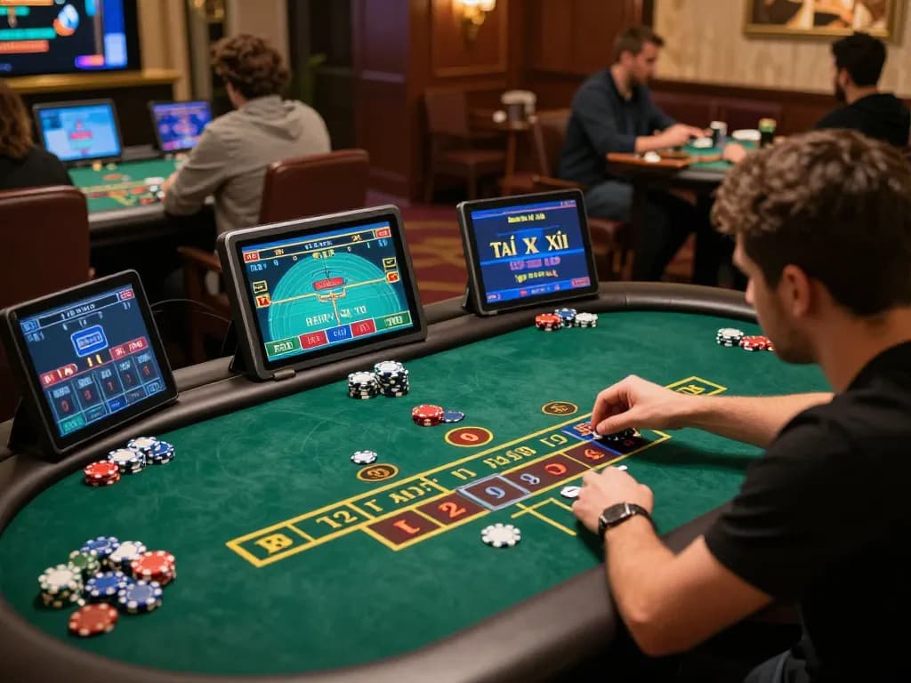 Tài xỉu online players engaging in dynamic betting during an exciting gaming session.
