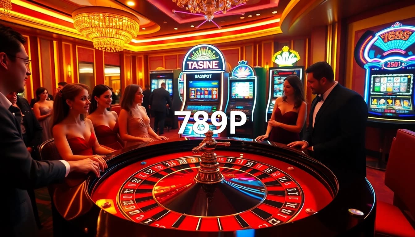 Exciting roulette game at 789P casino with vibrant chips and elegant players.