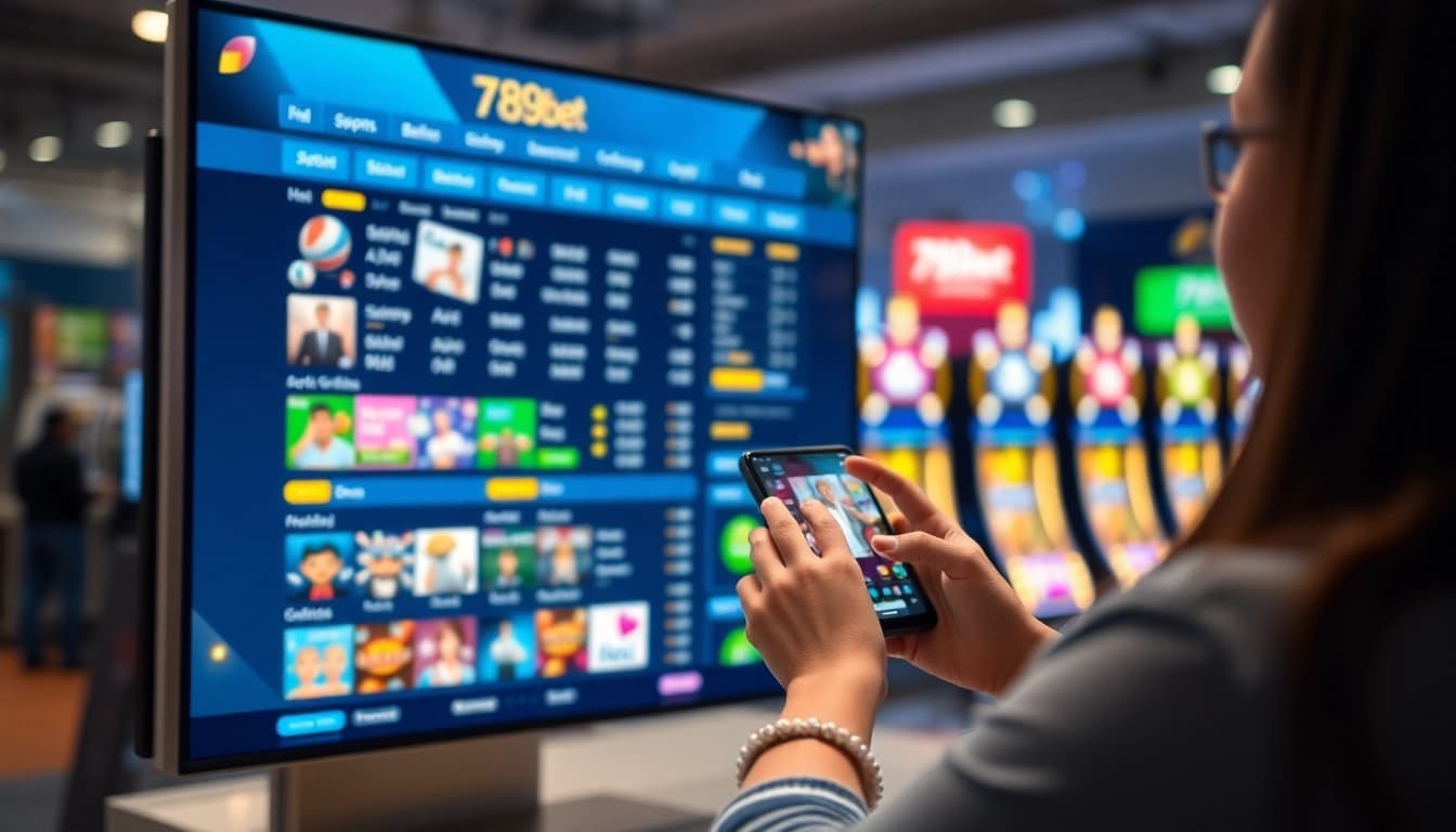 Interactive online betting scene showcasing 789bet with vibrant graphics.