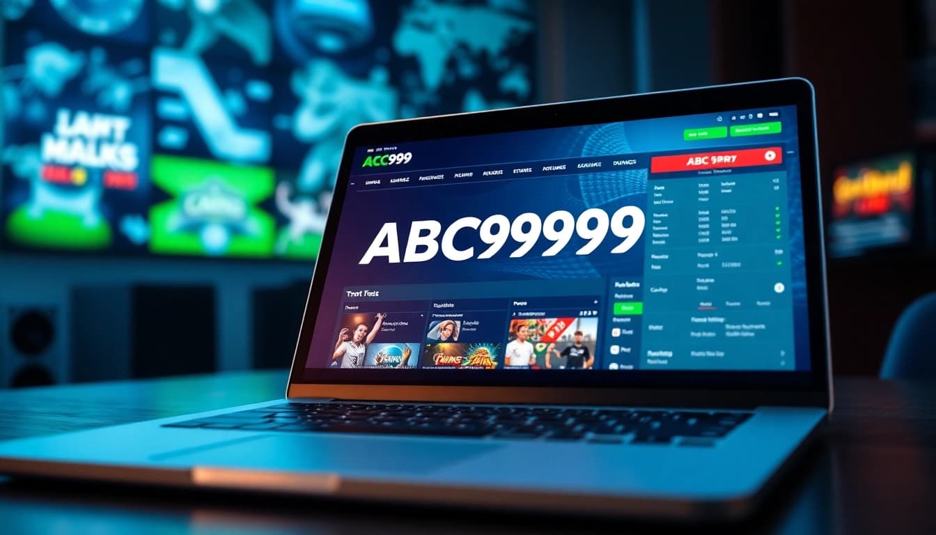 ABC999 online betting platform interface showcasing excitement and security.