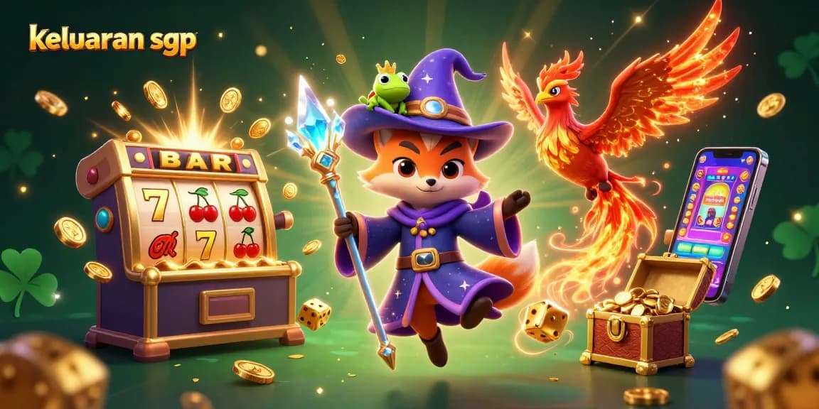 Engage with keluaran sgp data through a vibrant, enchanted 3D casino illustration featuring mythical characters.
