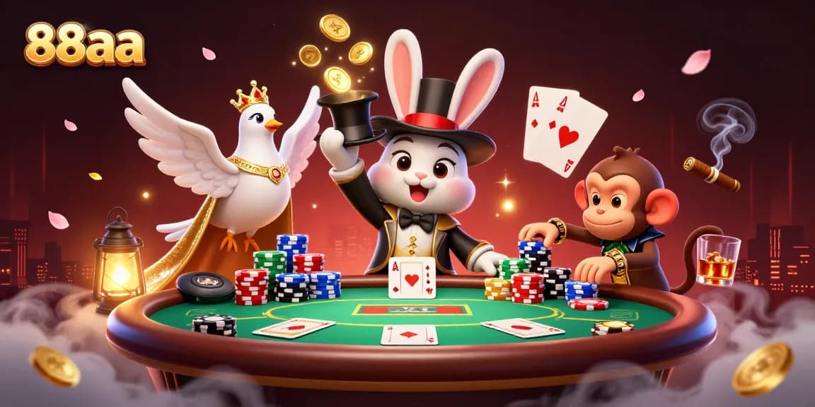 Experience thrilling wins at 88aa with a vibrant casino scene filled with magical excitement.
