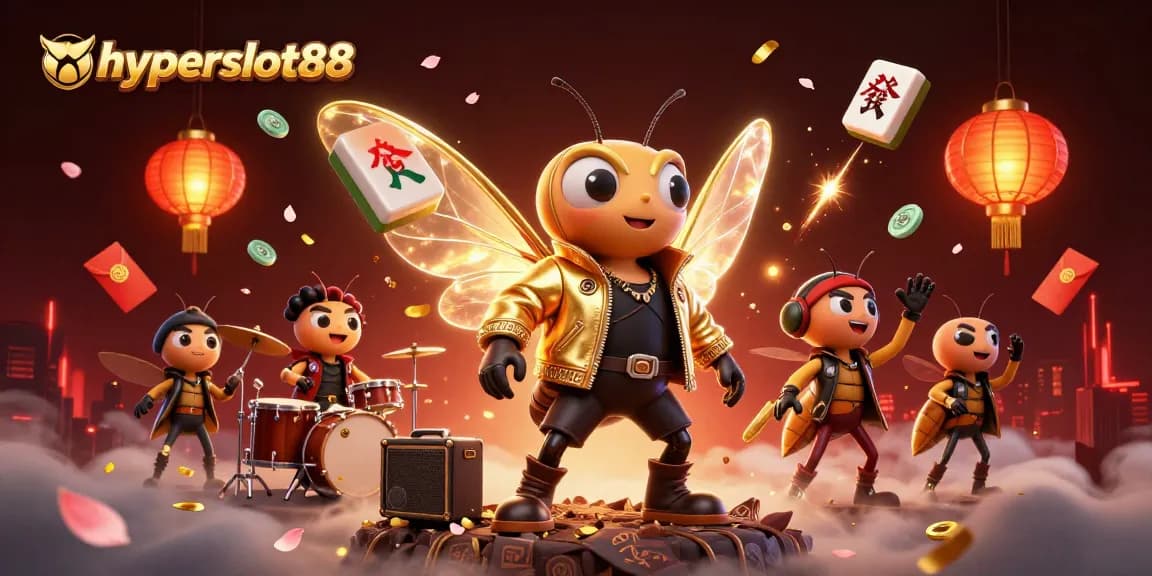 Join the excitement of hyperslot88 with vibrant casino characters celebrating a lucky win!
