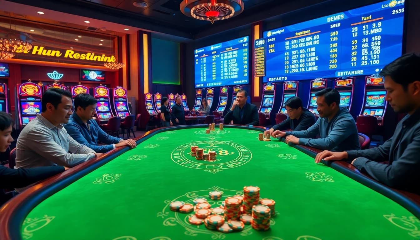 Experience high-stakes excitement at the MK8-themed casino table with vibrant poker action.
