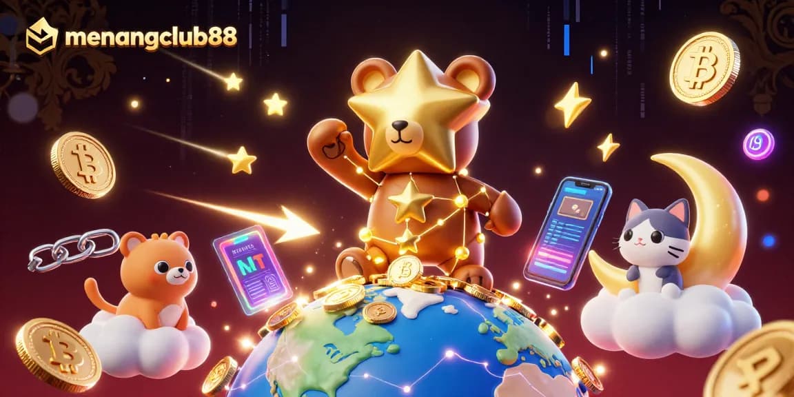 Engage in winning strategies with menangclub88 in a vibrant cosmic casino scene.
