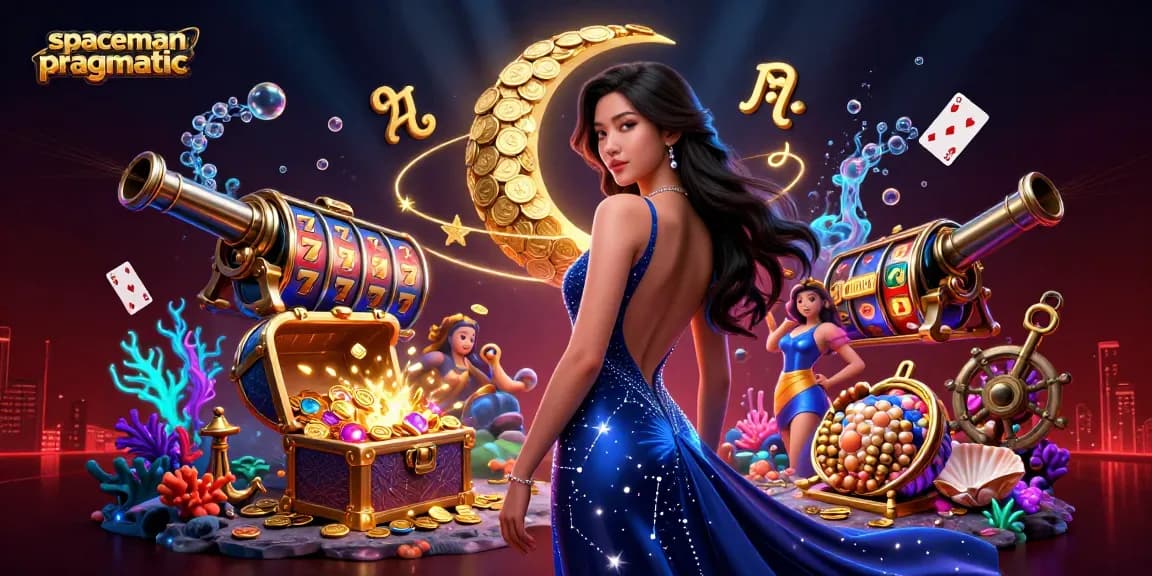 Engage with the spaceman pragmatic slot as the astronaut takes off, surrounded by vibrant casino elements.
