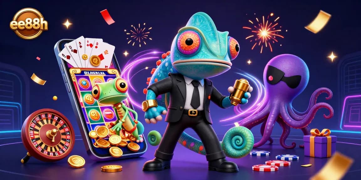 Engage with thrilling slots and games at ee88h featuring dynamic characters and festive casino elements.