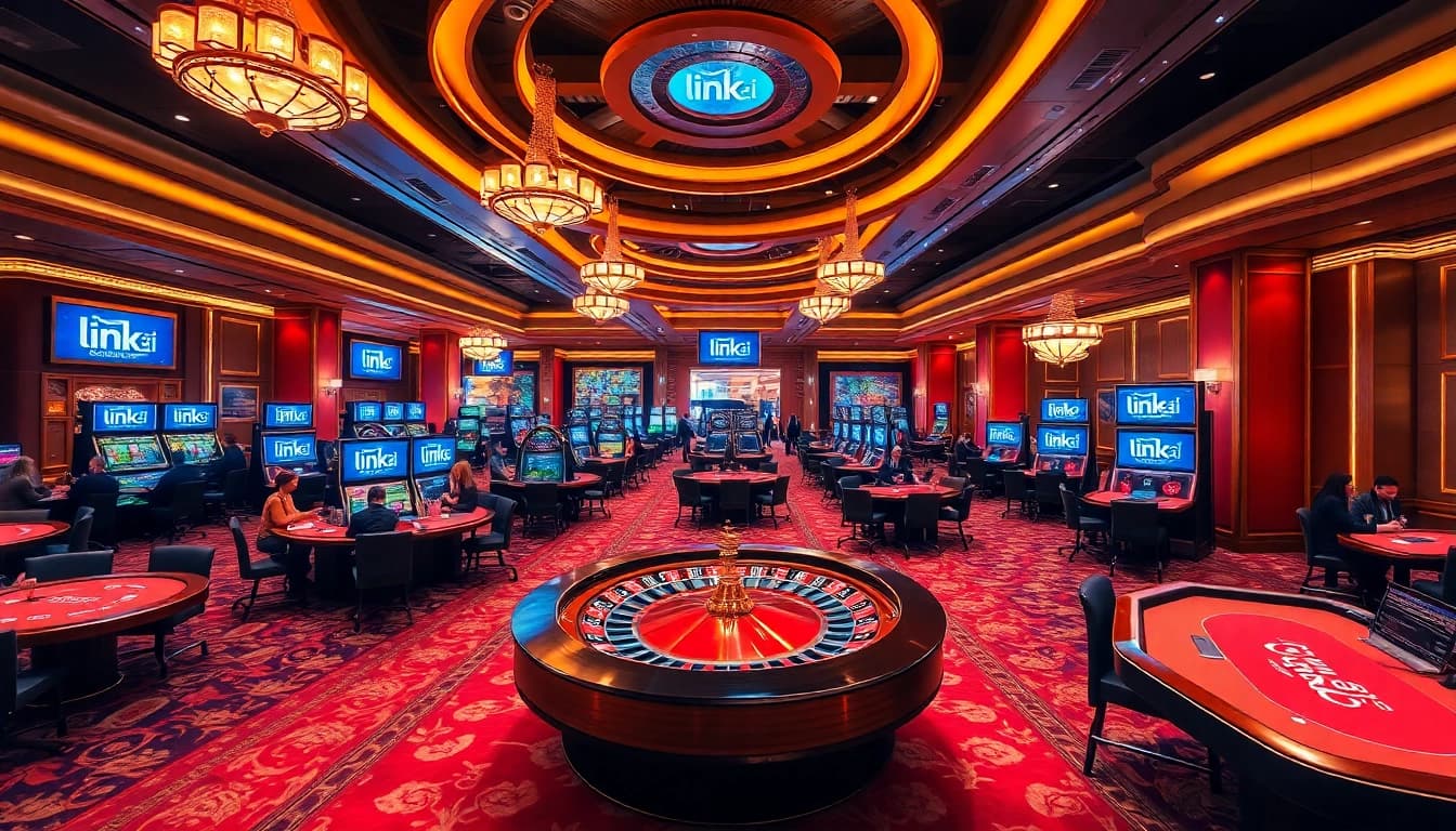 Experience the luxury of online gambling with link 88i in this vibrant casino scene.