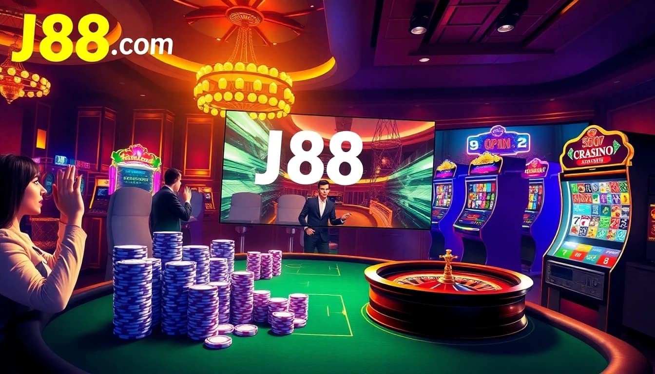 Experience thrilling gameplay at j88 com with vibrant casino tables, attentive dealers, and exciting visuals.