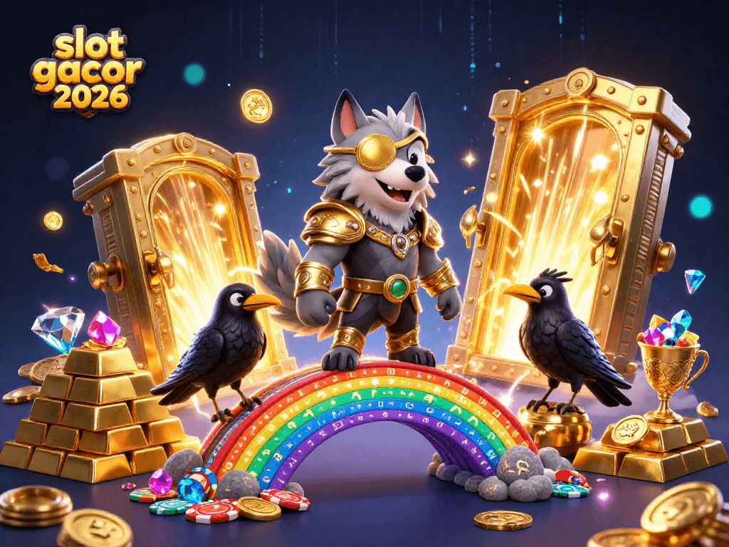 Experience thrilling wins with slot gacor 2026 at this vibrant virtual casino illustration.