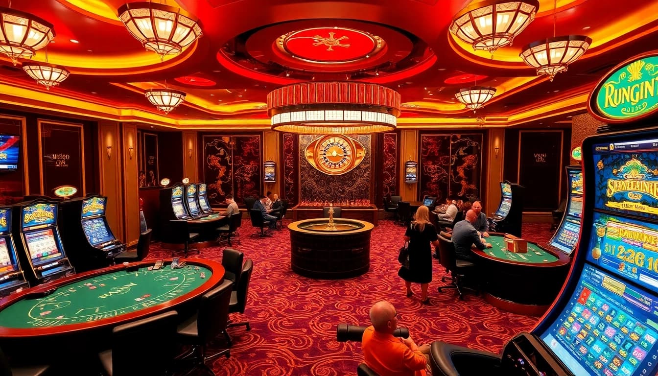 Players enjoy various casino games at Xin88, showcasing excitement and strategic betting.