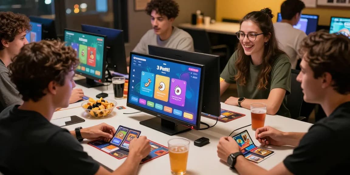 View site for 3 Patti Loot gaming app features with players enjoying card games.