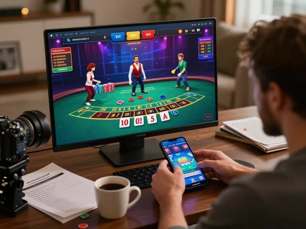 Player engages in thrilling blackjack on tr88 mobile app with strategic betting