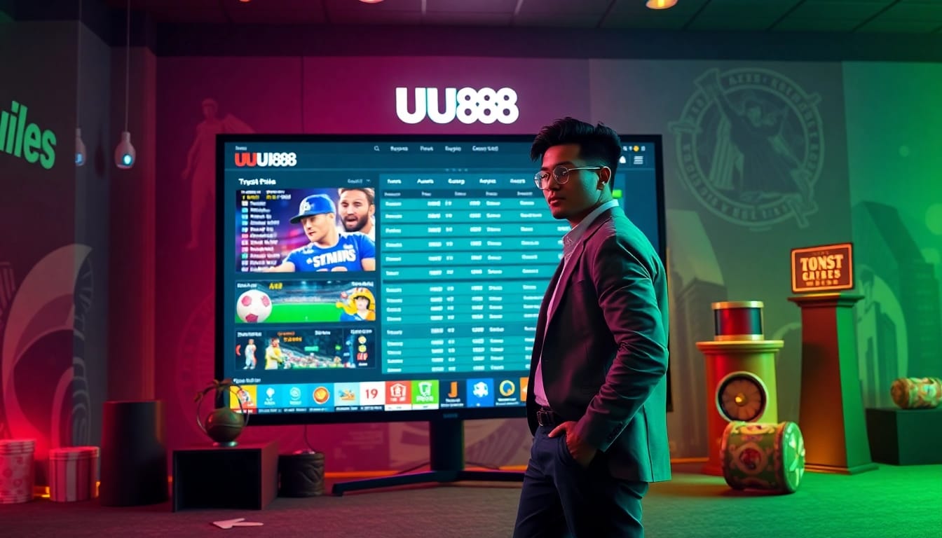 UU88 online betting platform interface showcasing sports, casino games, and user engagement.