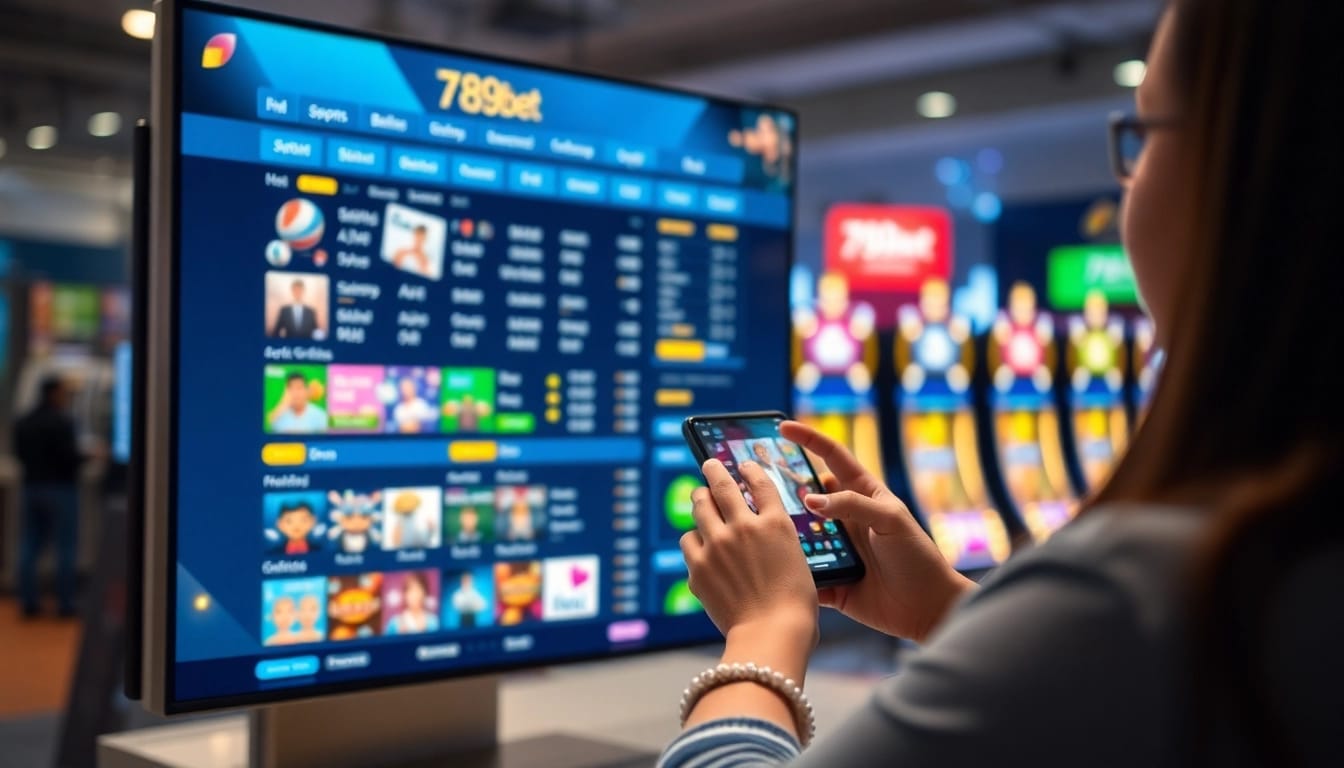 Interactive online betting scene showcasing 789bet with vibrant graphics.