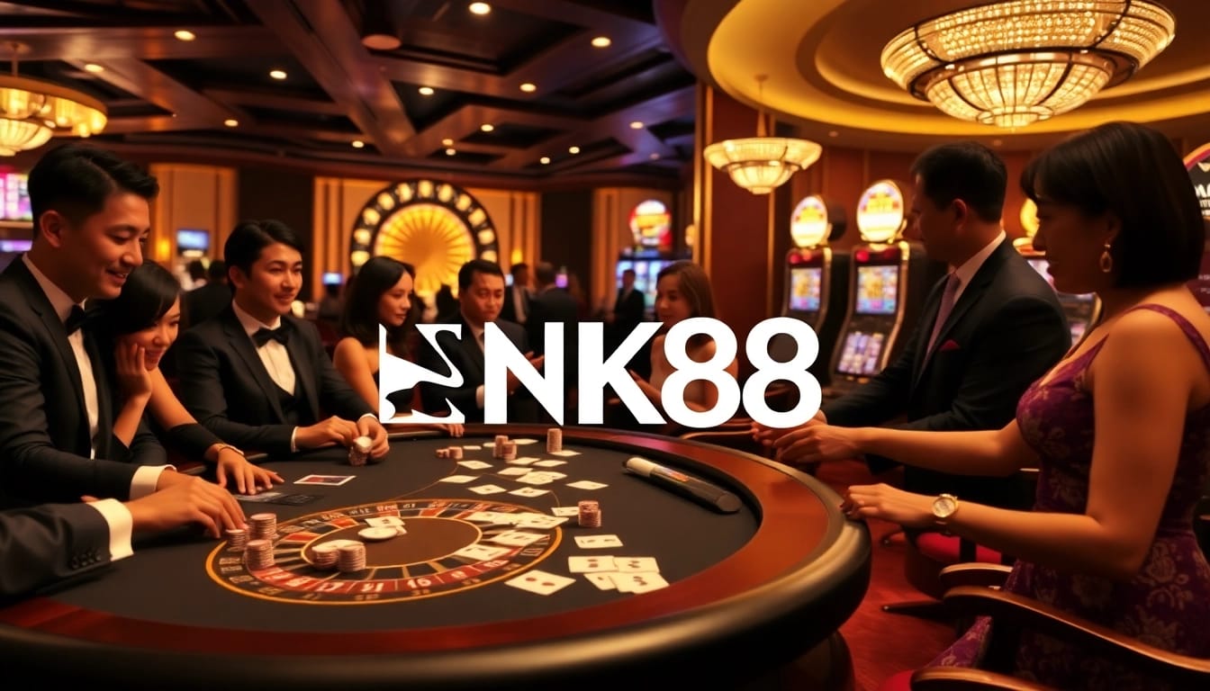 Experience the excitement of NK88 gaming with vibrant casino tables and thrilling atmosphere.