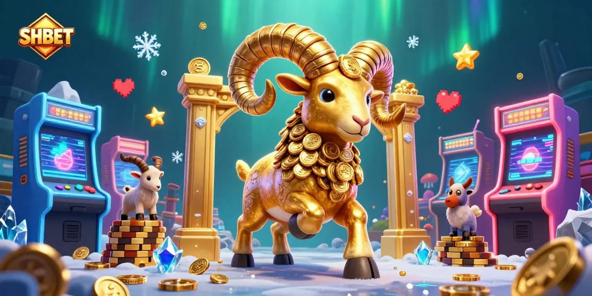 SHBET delivers exhilarating online gambling experiences with a vibrant 3D cartoon casino scene.