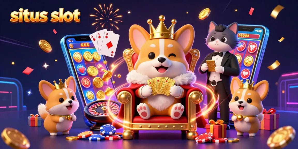 Spin the reels at situs slot with lively characters and thrilling casino elements in a festive atmosphere.