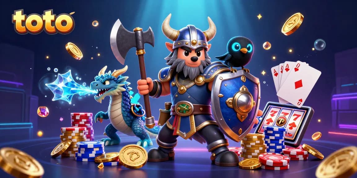 Win big with Toto in this immersive 3D casino scene filled with vibrant characters and dynamic game elements.