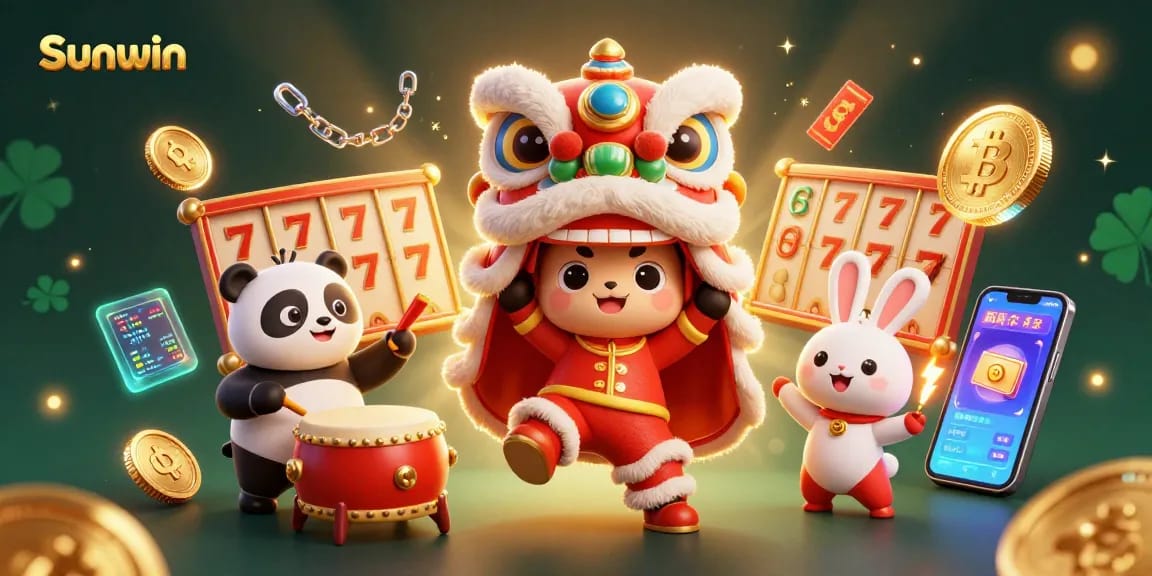 Experience exciting gameplay at Sunwin, featuring colorful 3D animations and dynamic gambling elements.
