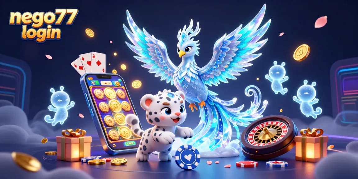 Engage with the exciting nego77 login scene adorned with sparkling game elements and fanciful characters.