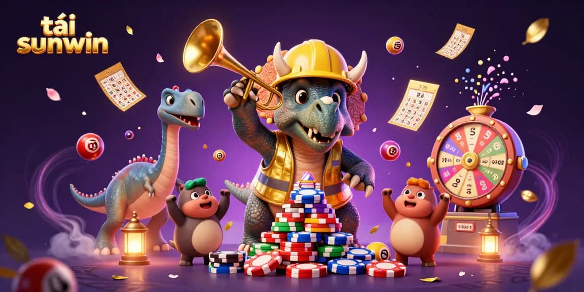 Experience the thrill of tải sunwin with vibrant casino-themed characters and dynamic game elements.