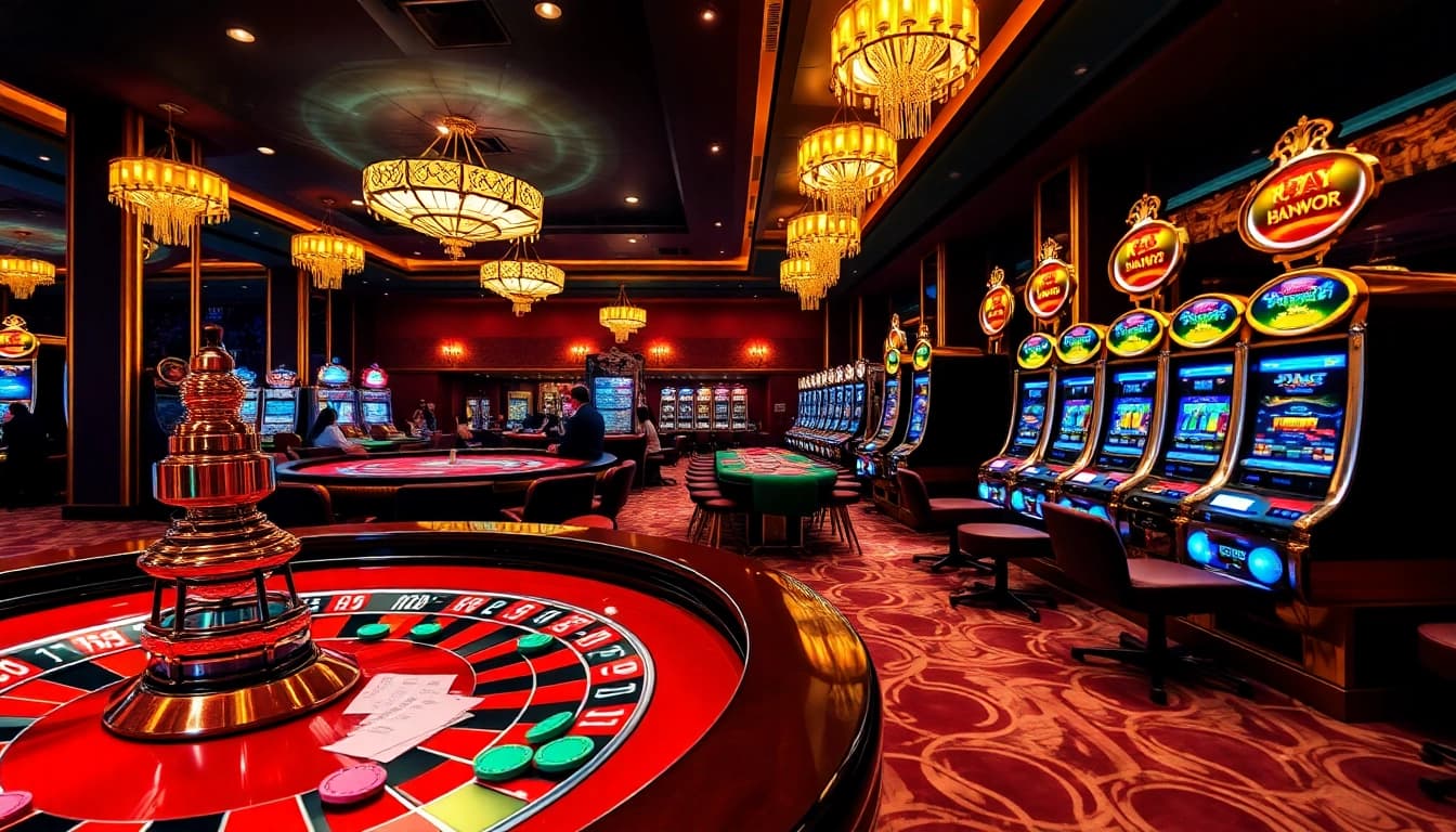 Gambling excitement with roulette and poker tables at https://rr88k1.com/, showcasing a luxurious casino experience.