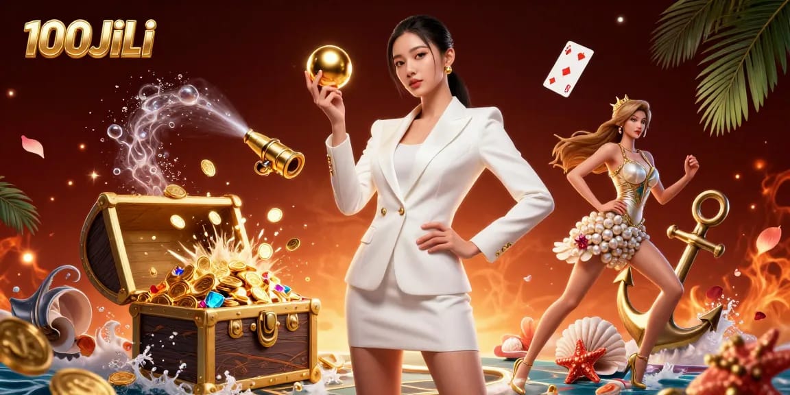 Experience thrilling gameplay at 100JiLi with this stunning 3D casino visual showcasing elegance and excitement.
