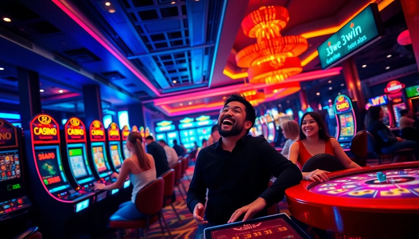 Experience the thrill of playing at 33win's vibrant casino, filled with excitement and entertainment.