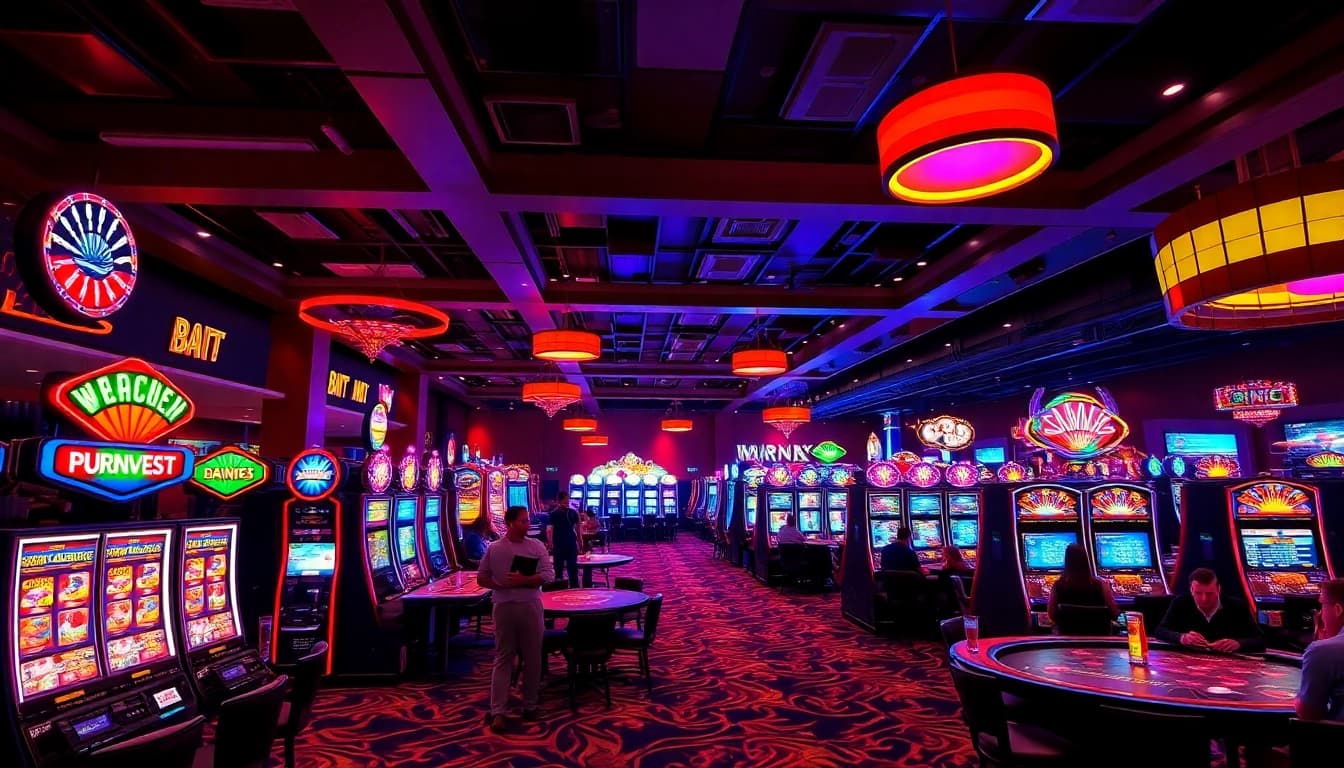 優塔中的賭場遊戲場景,展現活力與魅力的氛圍。