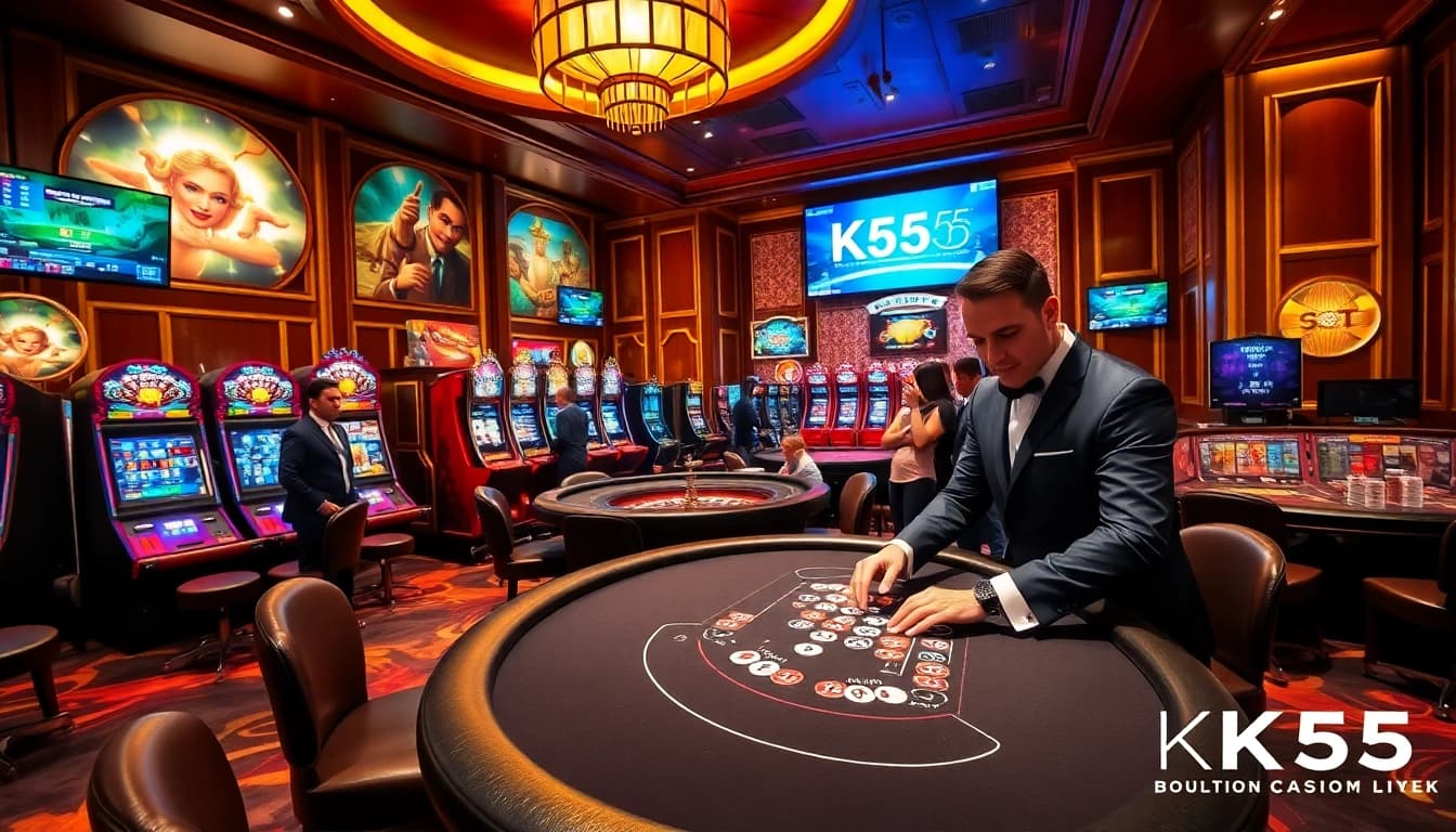 Engaging atmosphere at https://kk55.boutique/ showcasing vibrant casino games and thrilling experiences.
