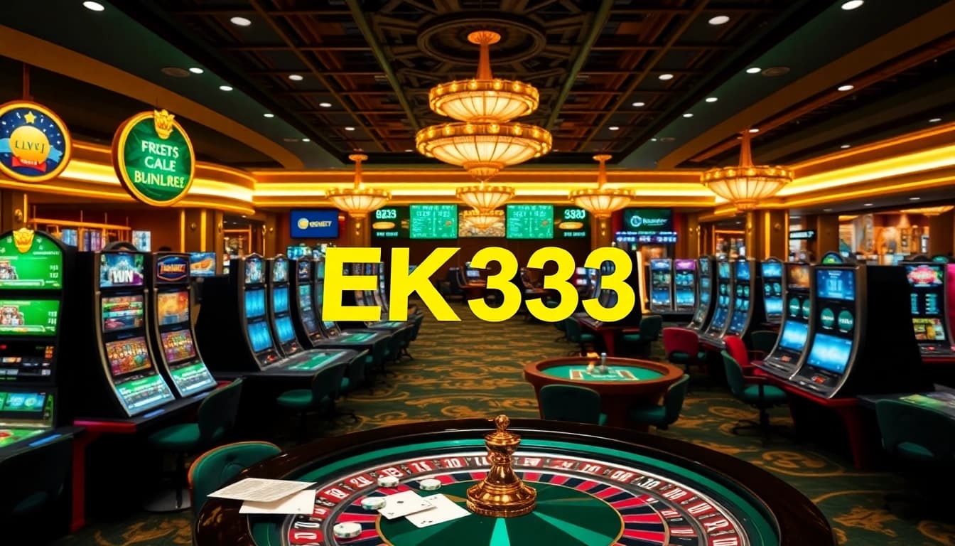 Experience the luxury of EK333's online casino with vibrant tables and engaging betting interfaces.