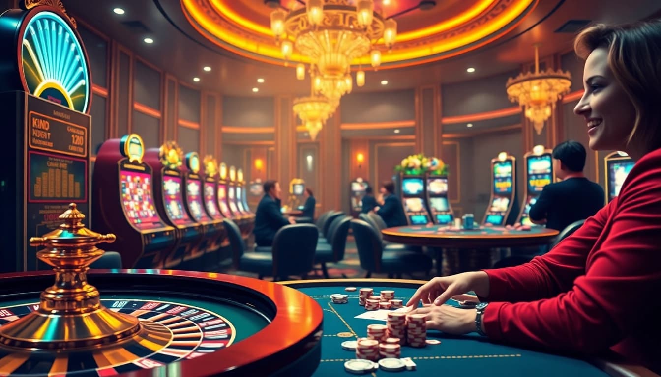 L444 gaming interface showcasing vibrant casino elements and player excitement