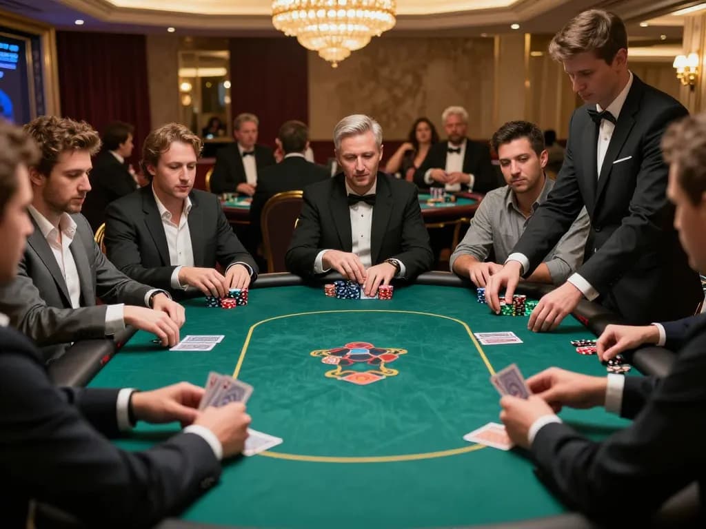 Players immersed in an exciting poker game at MB66 with lively atmosphere and strategic gameplay